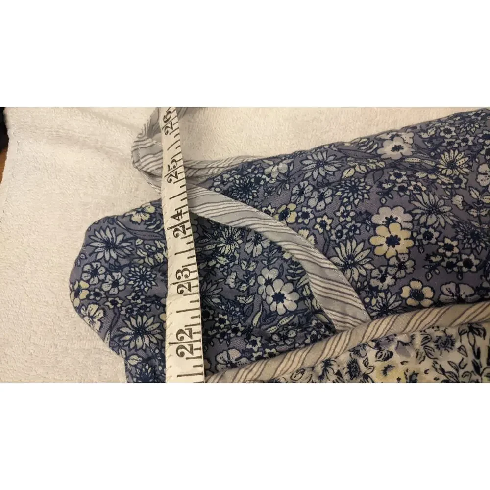 Mary Jane's Farm Blue and White Floral Decorative Pillow Sham Cotton Exterior